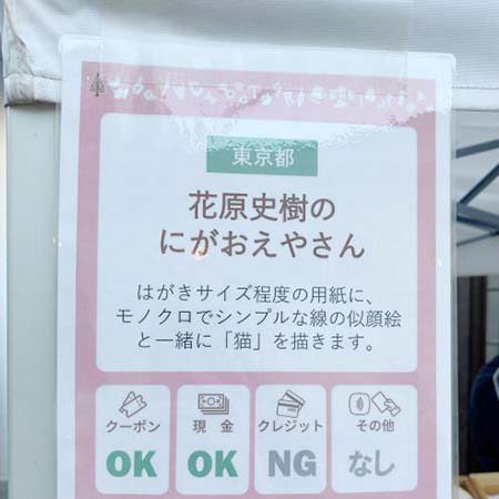 似顔絵看板